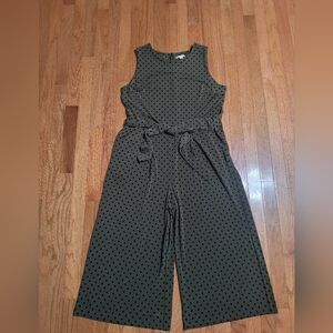 3/$10⭐ Cato Green And Black Polka Dotted Pants Jumpsuit Romper, Women's Large